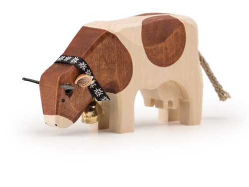 Vache Red Holstein tête baissée