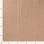 Seersucker coton bio_Carreaux grille_camel-olive