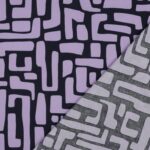 Toile cirée_Abstract Shapes (bleu nuit_violet)