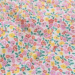 Toile cirée_coton_Thalie Rose (offwhite_rose_jaune)
