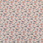 Canevas bachette coton_Aspect lin_banc de poissons_nature-multicolore
