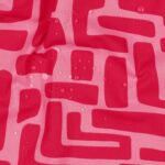 Toile cirée_Abstract Shapes-rose bonbon-rouge