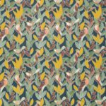 Toile cirée_coton enduit Téflon_Pies émeraude_vert clair_jaune_offwhite