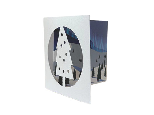 Carte sapin découpe